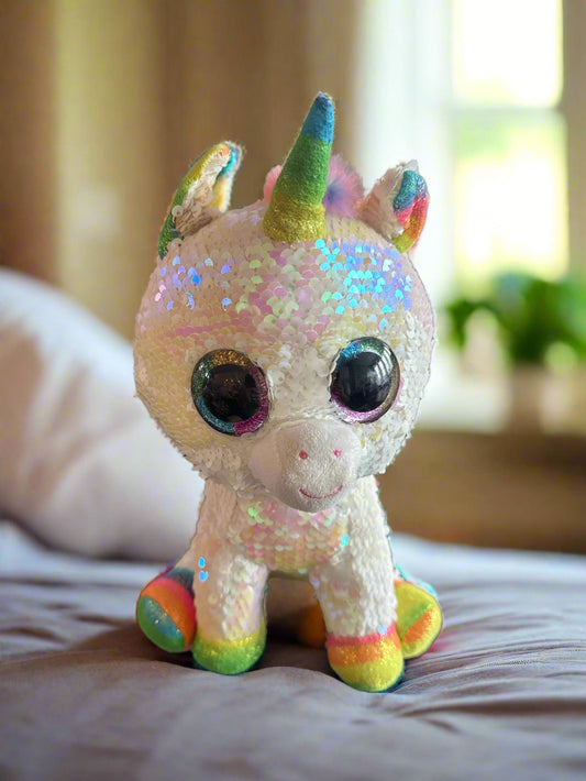 Ty Flippables Pixy Unicorn 10" Flip Sequins Rainbow Limited Collection No Tags