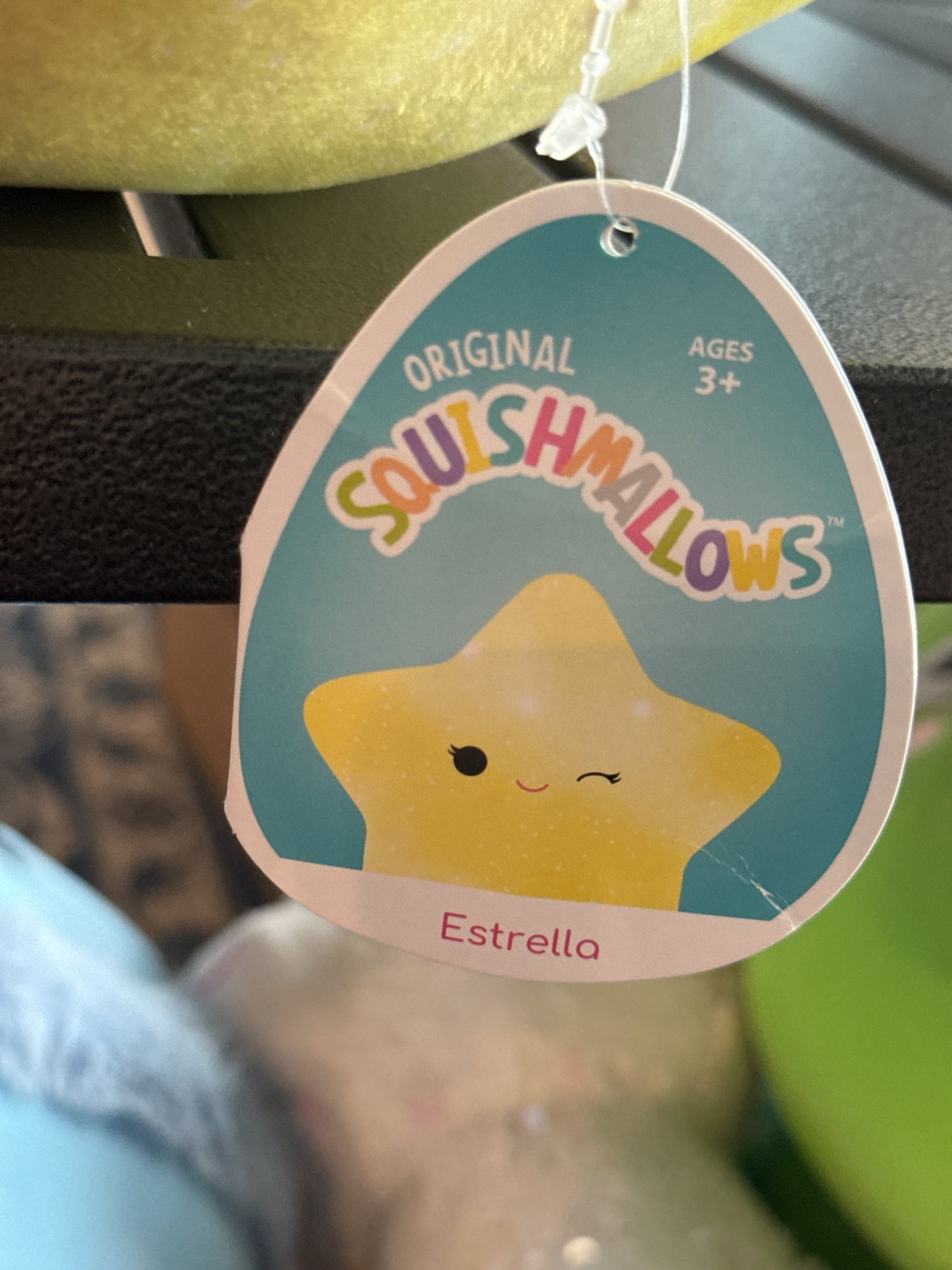 Squishmallows 8" Star Plush Estrella, TieDye Yellow New With Tags