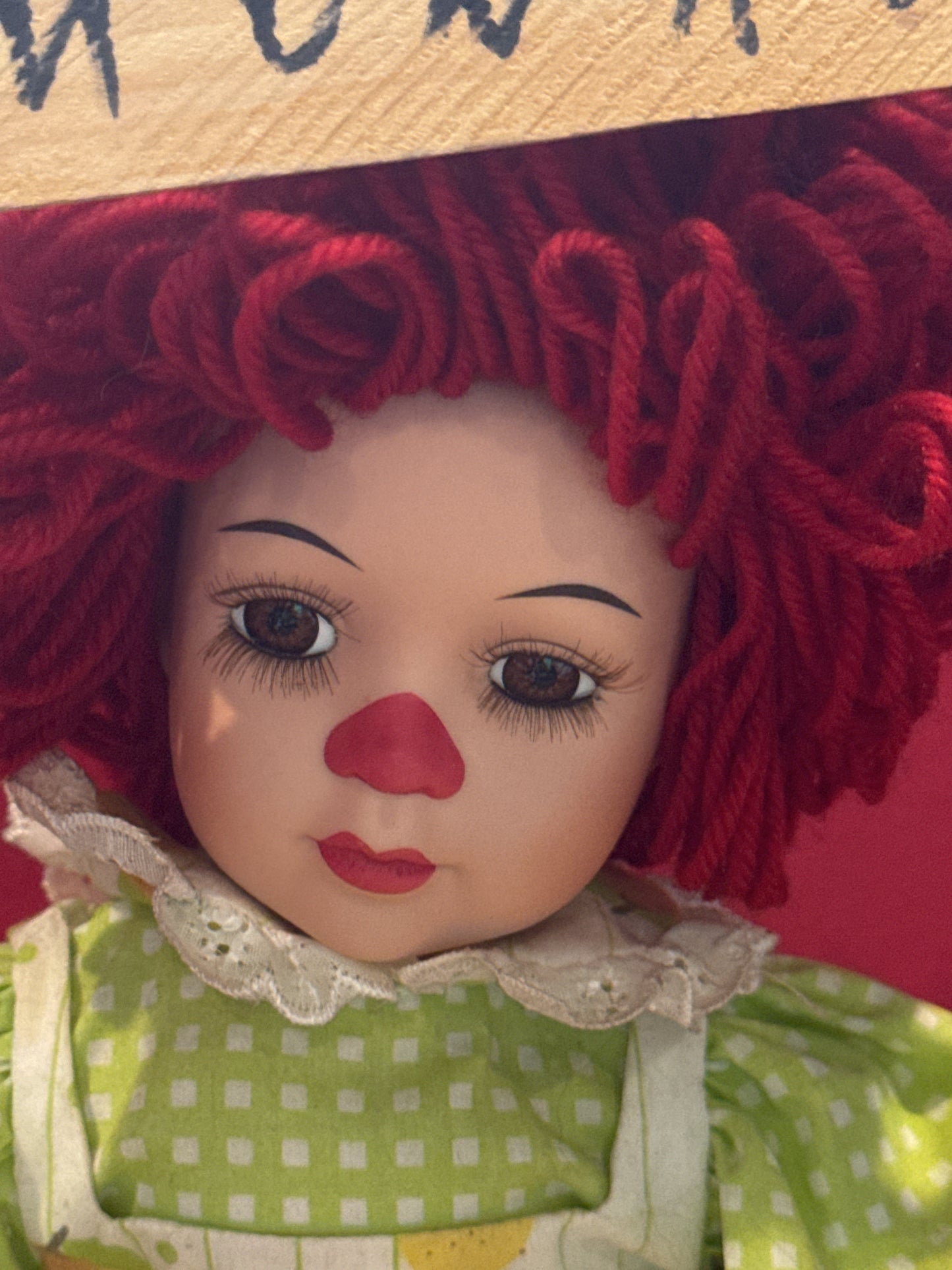 Seymour Mann American Sweethearts Porcelain Collectible Doll Raggedy Ann Clown Lemonade