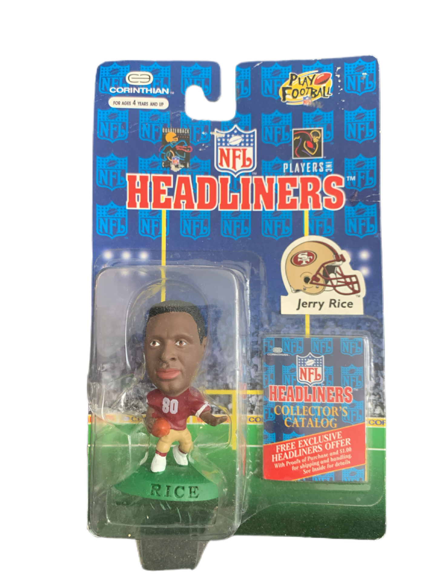 NFL Headliners Jerry Rice  #80 San Francisco 49ers Action Figure 1996