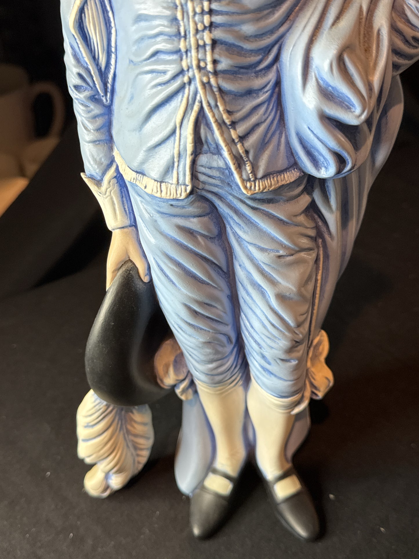 Vintage 1973 Holland Mold Blue Boy &amp; Pinky Statue Figurine Hand Painted 17" Ceramic