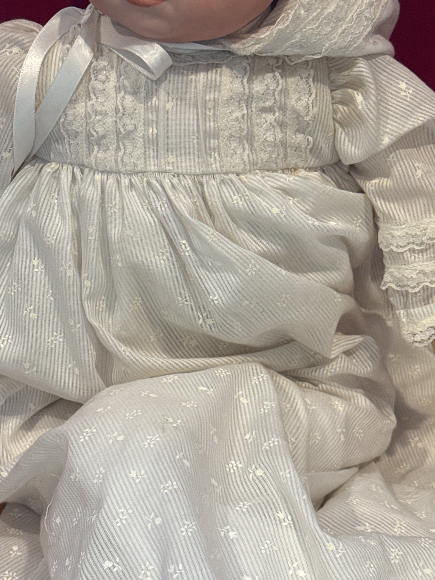 Grace S. Putnam Antique Bye-Lo Baby Marked on Neck 17" Porcelain Collectible Doll White Gown
