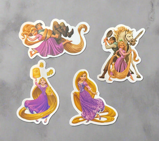 Tangled Stickers (4) Perfect Condition Approx. 2-3" In Size