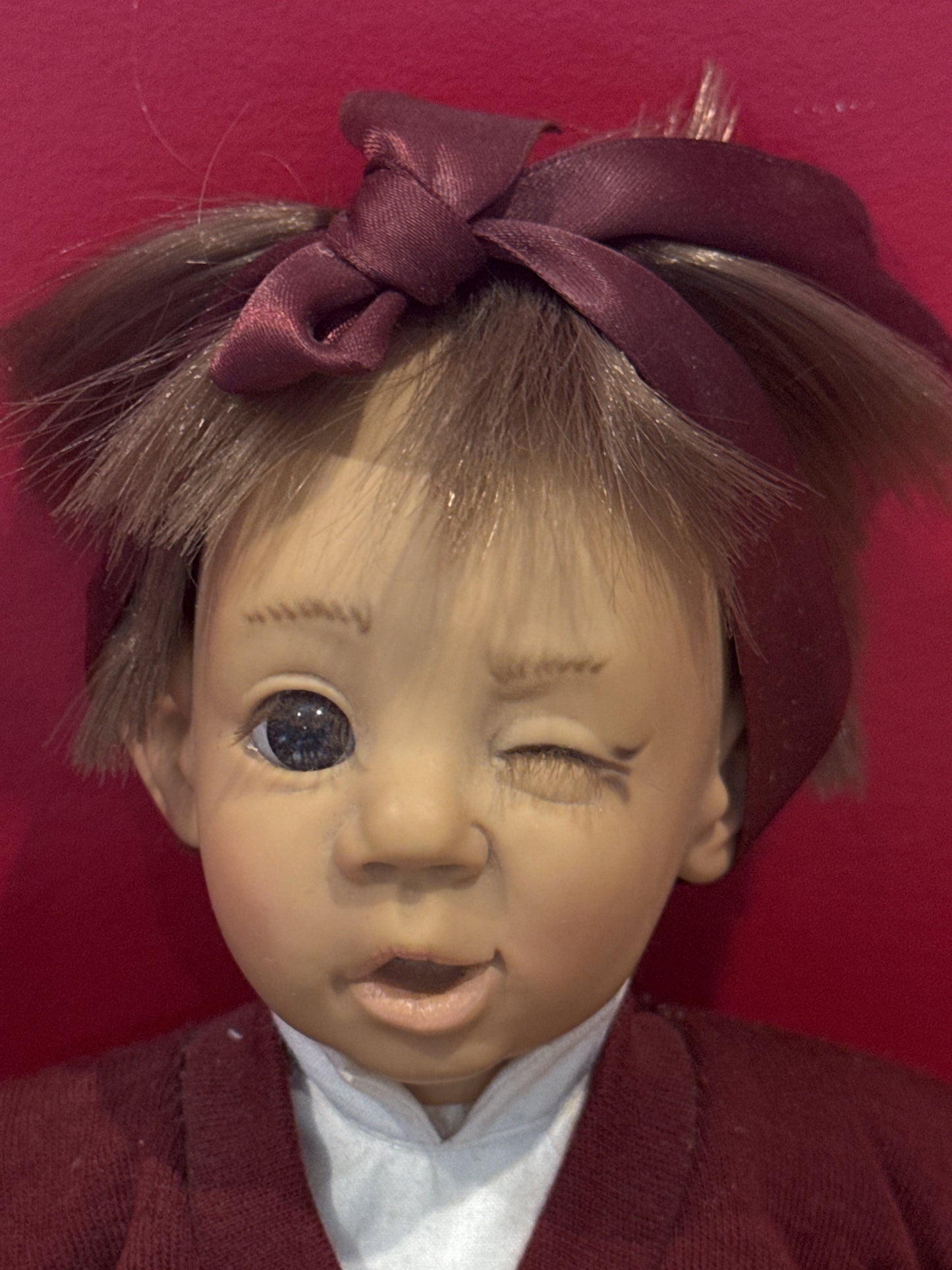 D'Anton Jos Doll 1994 15" D'Anton Jos Blue/Green Eyes Winking Doll Made in Spain w/ Tag