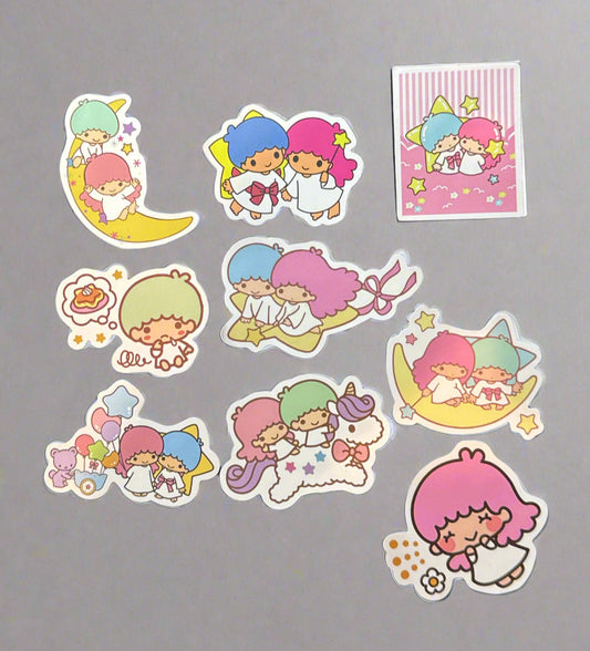 Sanrio Little Twin Stars Stickers (9) Perfect Condition Approx. 2-3" In Size