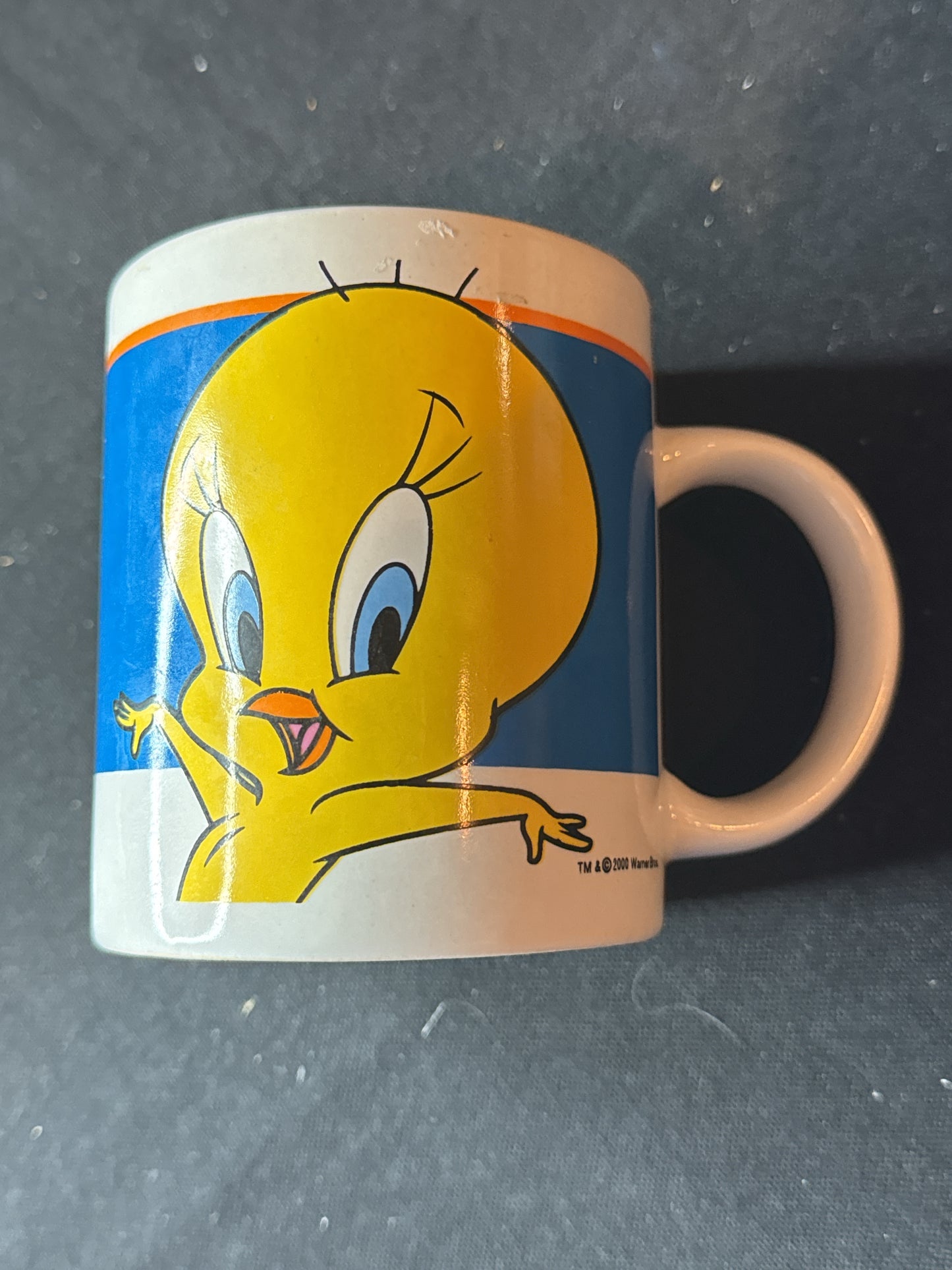 Vintage 2000 Tweety Bird Looney Tunes Coffee Mug Cup Warner Bros. Gibson 4" Tall