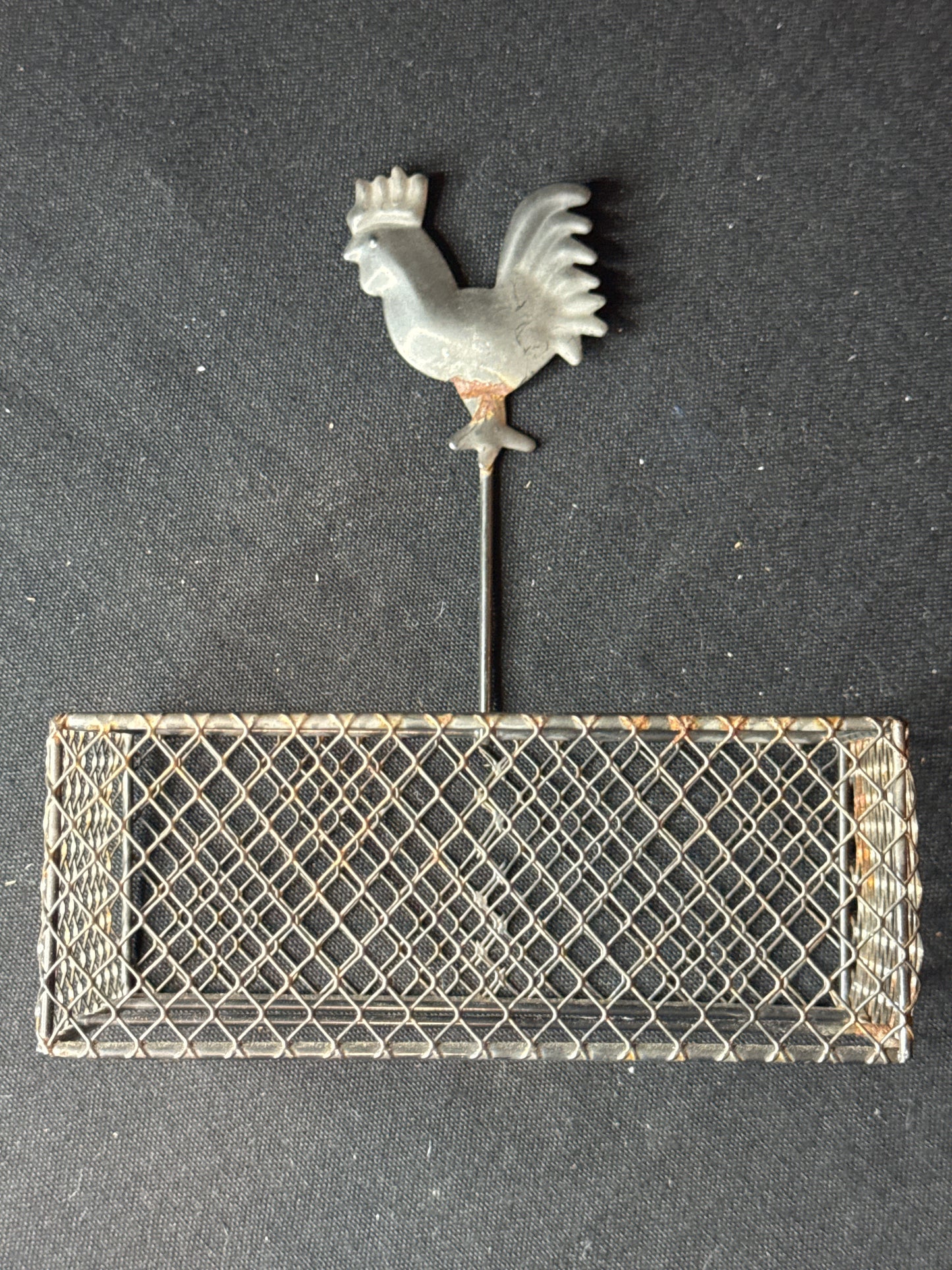 Metal Rooster Basket for Keys or Mail Farmhouse Style Basket 5.5" x 3"