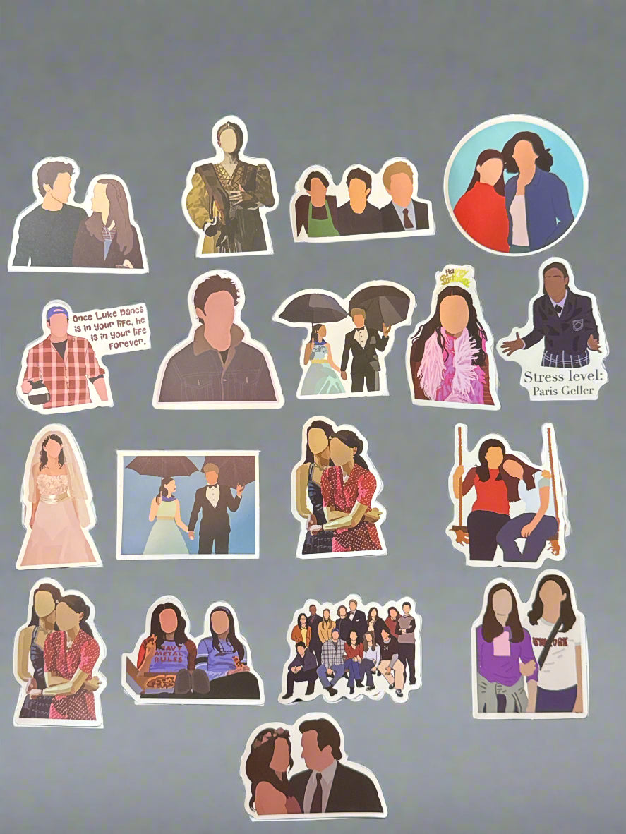 Gilmore Girls Stickers (18) Perfect Condition Approx 2-3" In Size