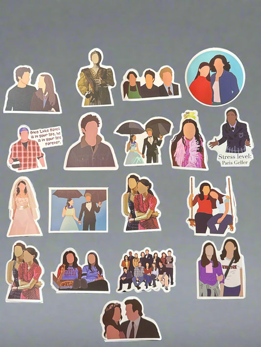 Gilmore Girls Stickers (18) Perfect Condition Approx 2-3" In Size