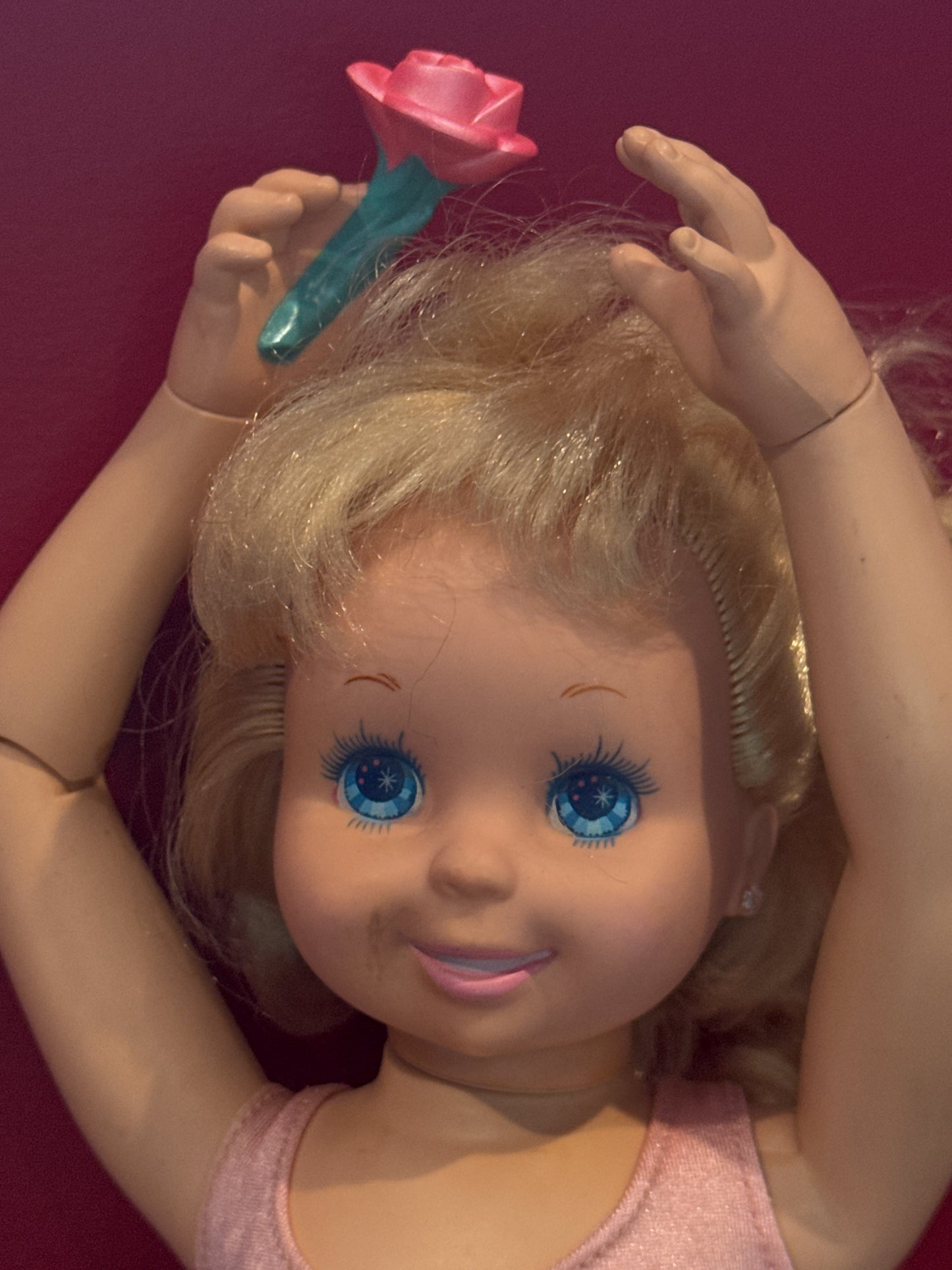 Vintage 1989 Tyco My Pretty Ballerina 17" Doll Dancing Ballet. Does not work with Batteries.
