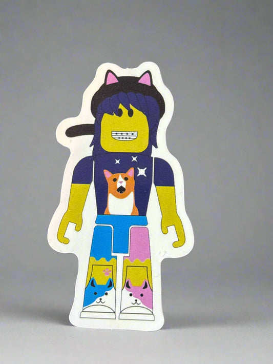 Roblox Legend of Cat Player Sticker Perfect Condition Approx 2-3" In Size