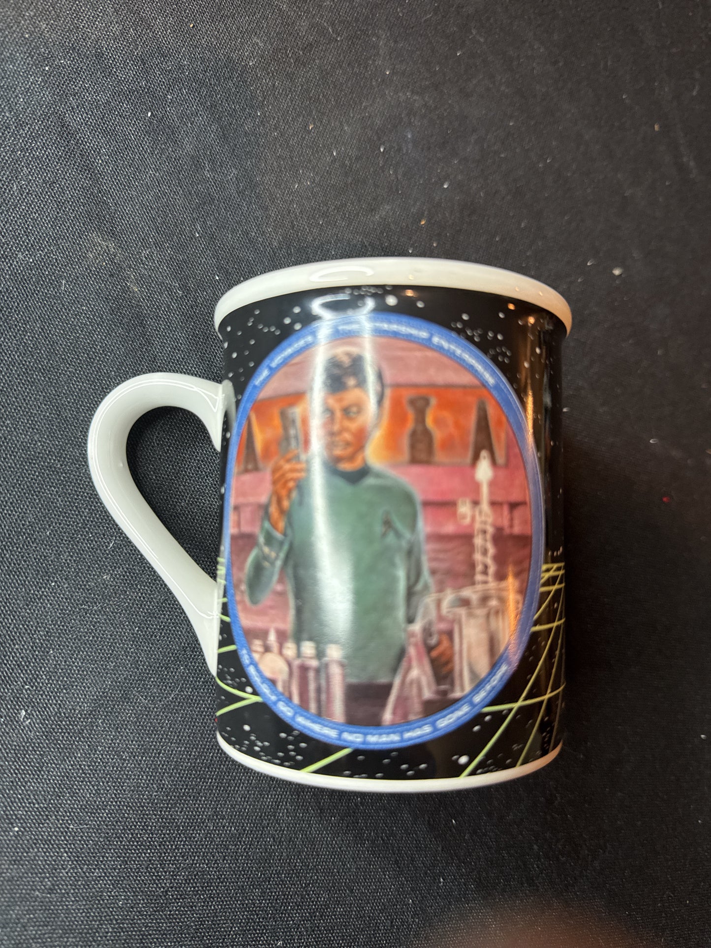 Star Trek Dr. McCoy Coffee Mug Cup Susie Morton Collection 1983 Vintage 3.75" Tall