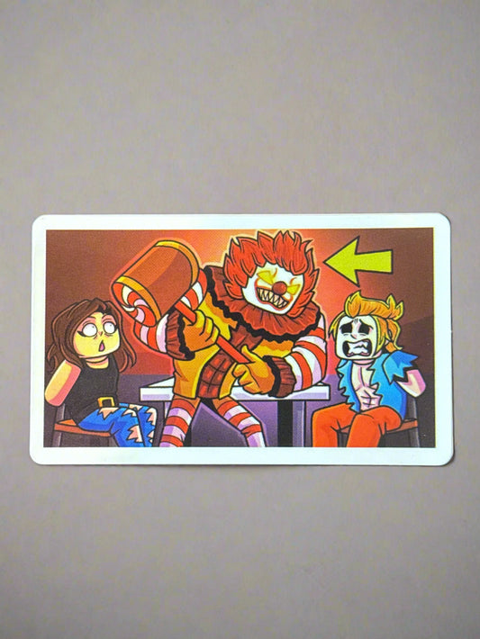 Roblox Horror Ronald McDonald Sticker Perfect Condition Approx 2-3" In Size