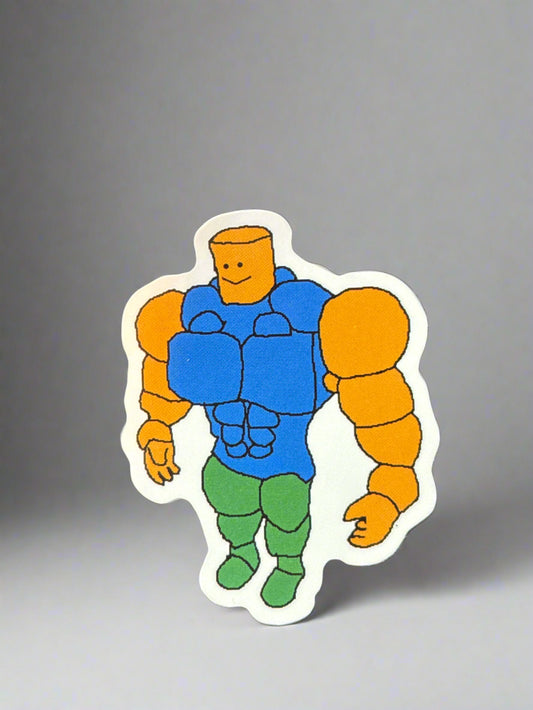 Roblox Buff Noob Sticker Perfect Condition Approx 2-3" In Size