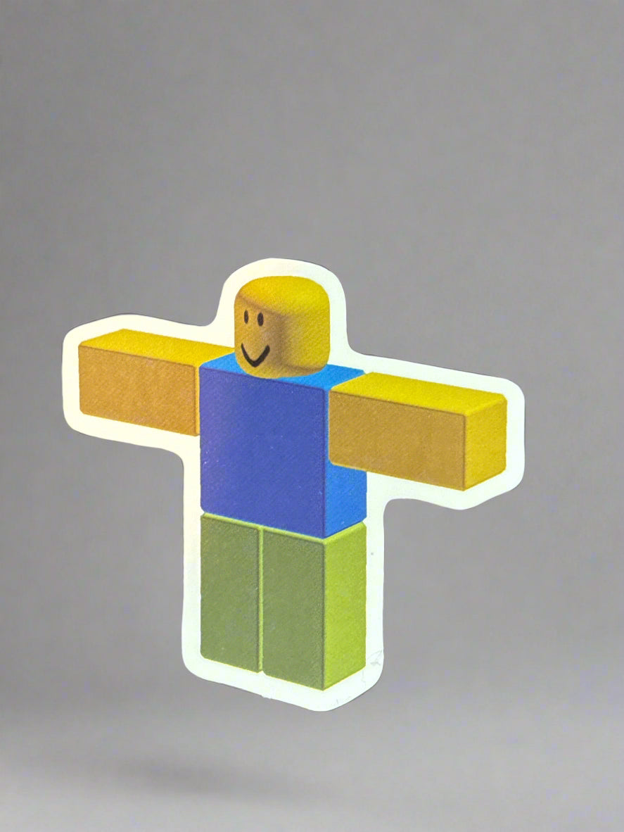 Roblox Noob Sticker Perfect Condition Approx 2-3" In Size