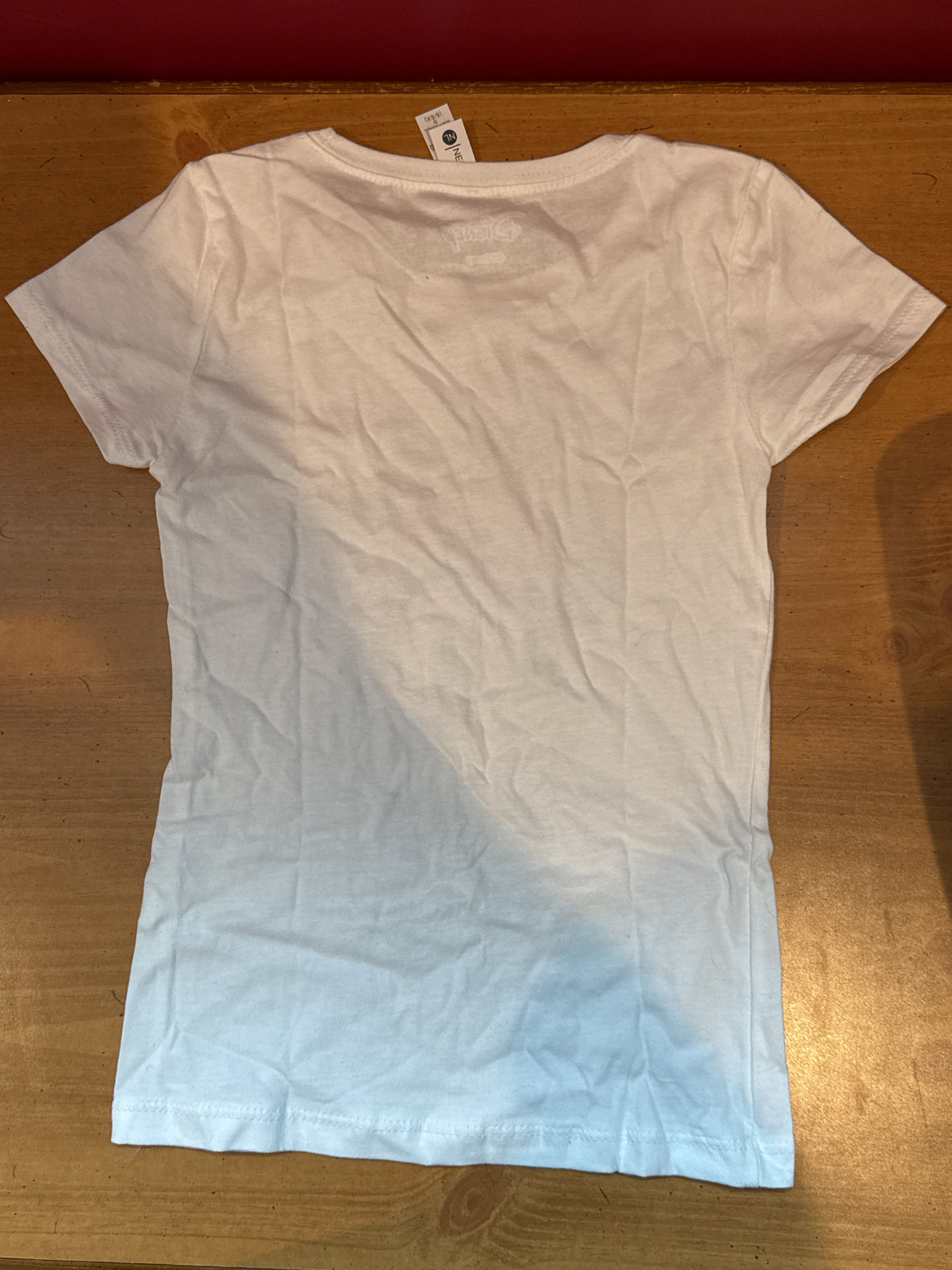 Disney Minnie Mouse White T-Shirt 100% Cotton Size 6/6X Small Good Condition
