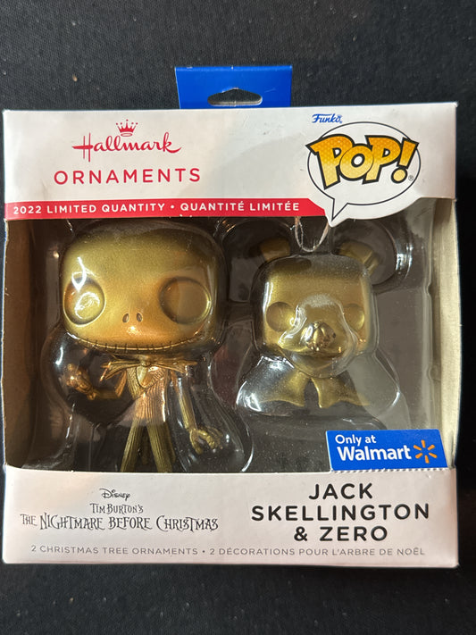 Funko Pop! The Nightmare Before Christmas Tim Burton's Jack Skellington & Zero Ornament New in Box