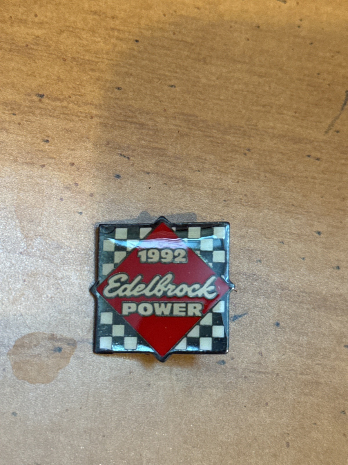 1992 Edelbrock Power Lapel Pin 1" Tall Strut Your Stuff Engraved On Back