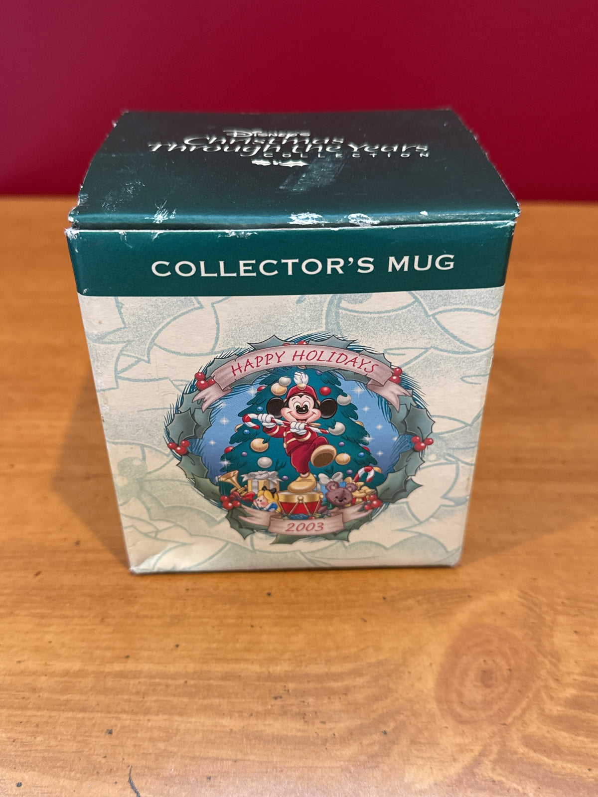 Walt Disney Mickey Mouse Happy Holidays 2003 Coffee Mug Cup Christmas Through The Years