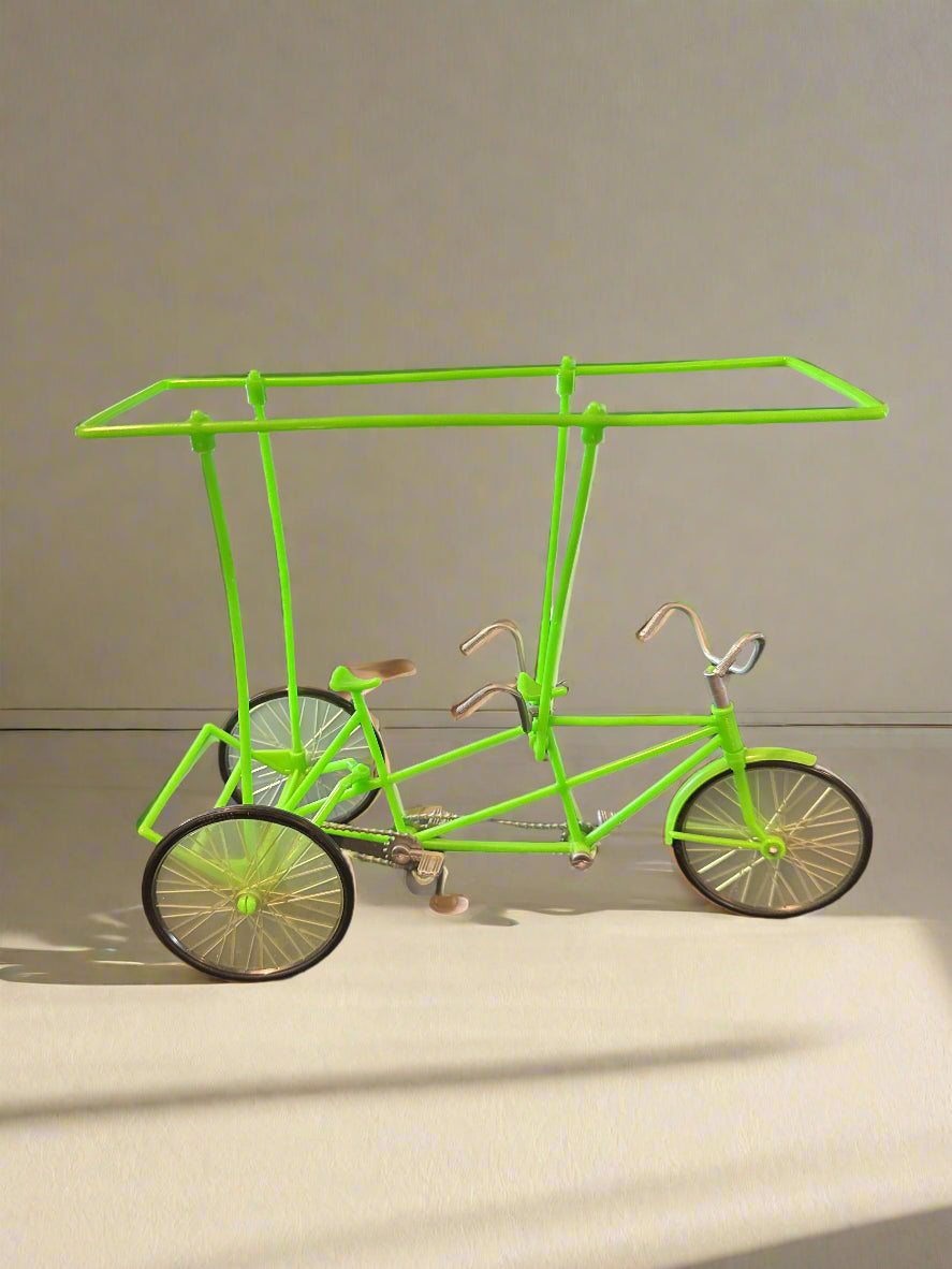 The Sunshine Family Surrey Cycle Tandem Bike (No Canopy) 1974 12.5" Long x 10" Tall