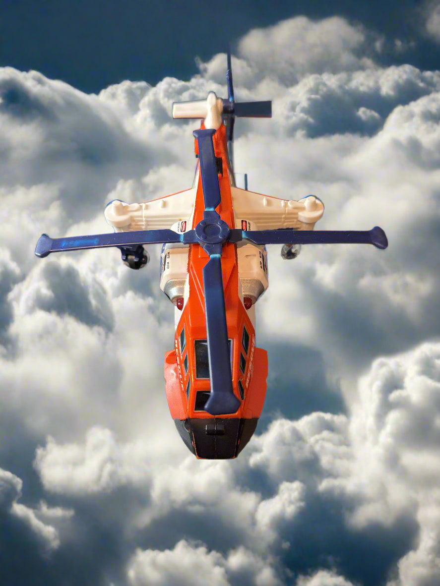 Coast Guard Plane 10" Long 11" Wingspan and Coastal Rescue Helicopter 7" Long Toys