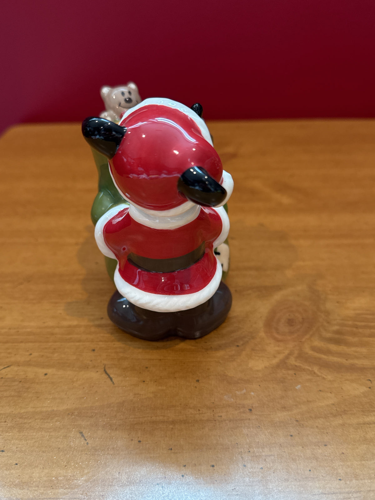 Disney Santa Mickey Mouse Candle Holders Pair 4.25" Tall