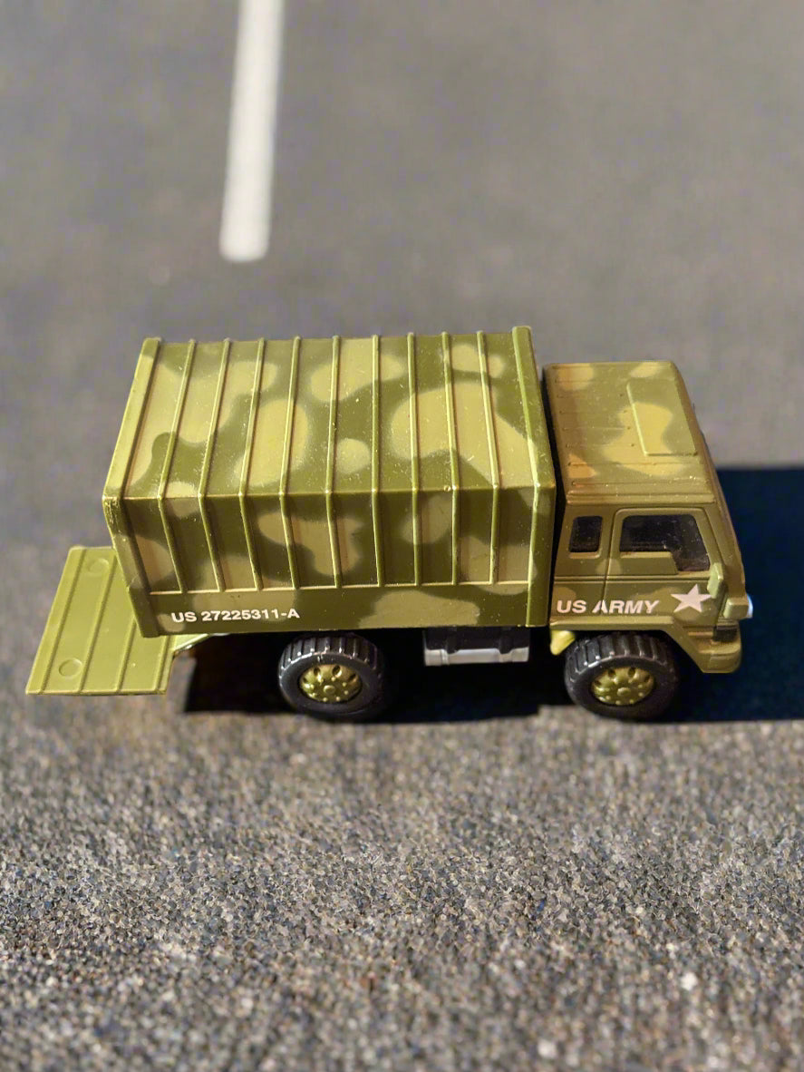 Toy Plastic Army Truck 5" Long