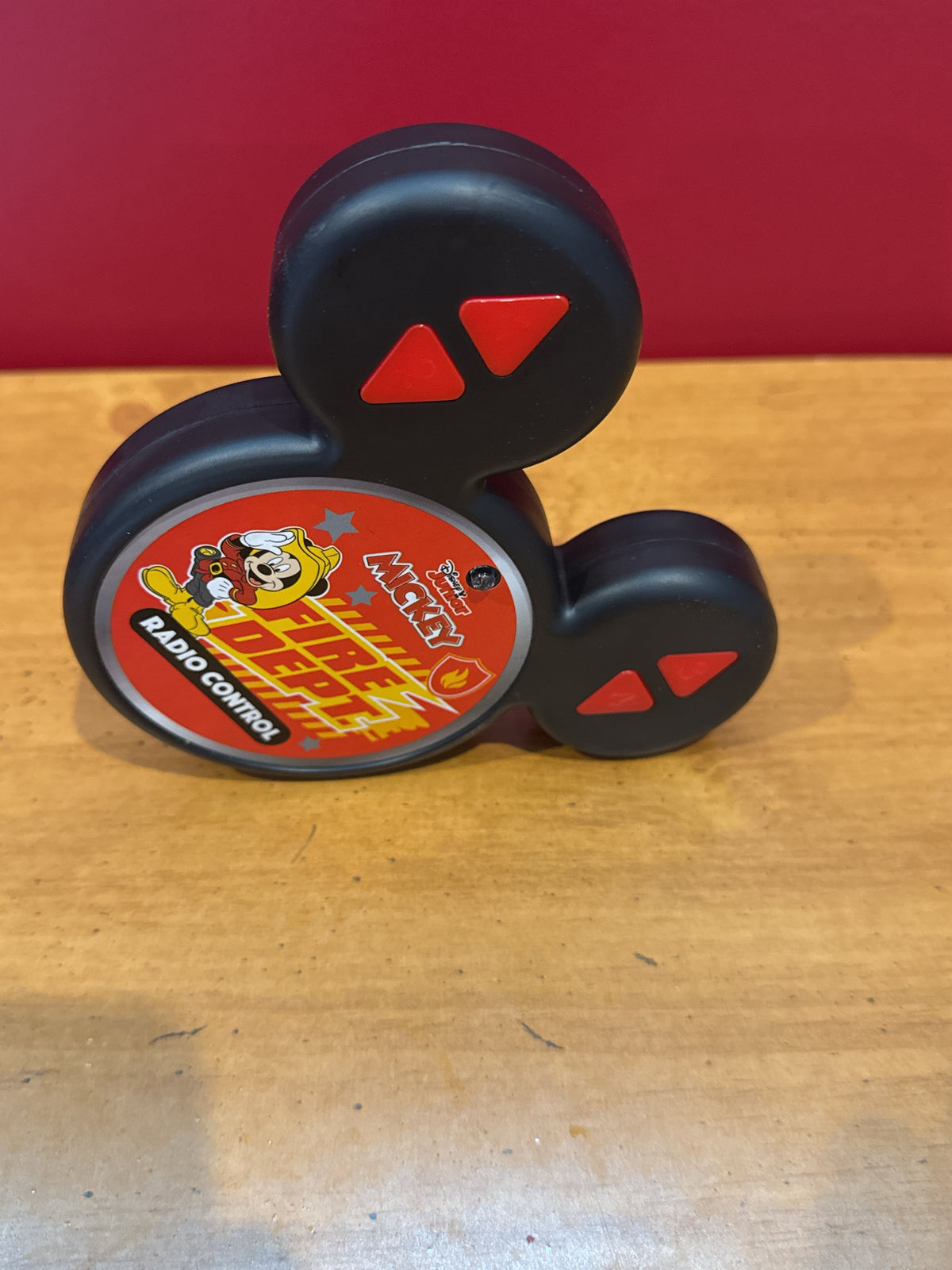 Mickey Mouse Remote Control Fire Truck Works Great 9" x 7"