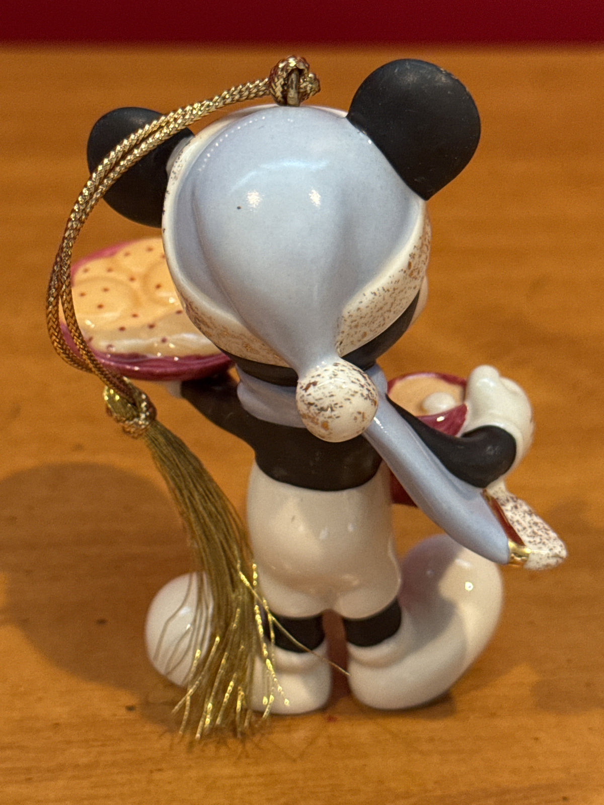 Disney 2007 Lenox Mickey's Christmas Treats Porcelain Christmas Ornament 3.5" Tall