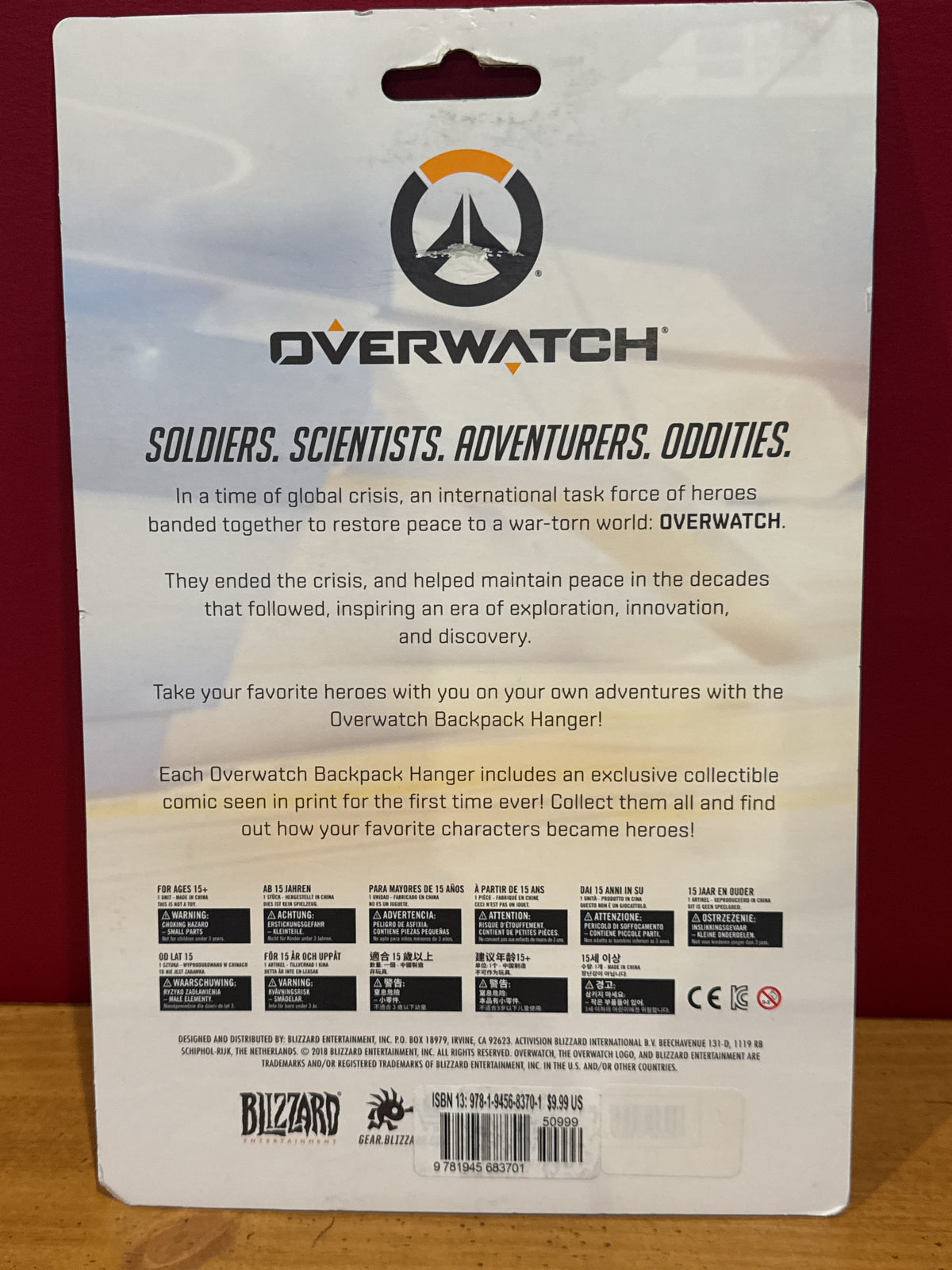 Overwatch Hanger Mini Figure & Comic Book Set Reinhardt Paperback by Burns #2 New in Package