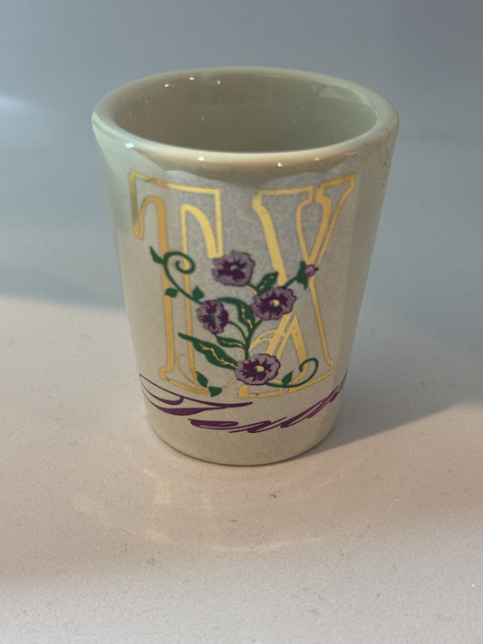 Texas White Shot Glass 2.25" Tall