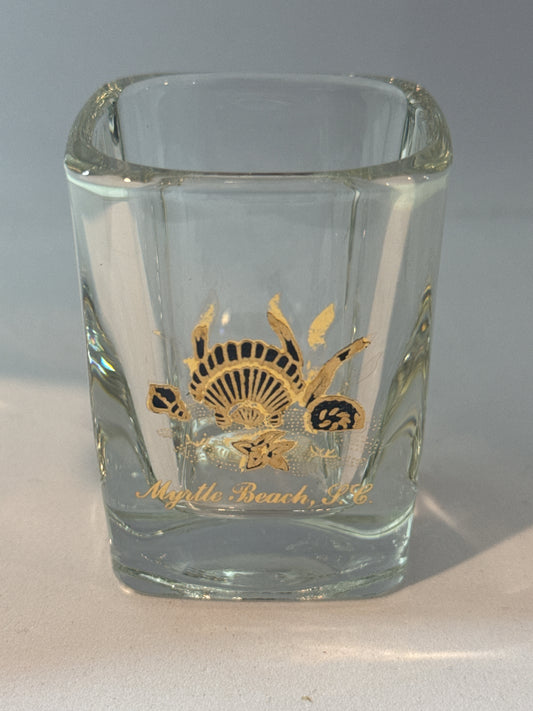 Myrtle Beach SC Heavy Square Shot Glass 2.5" Tall