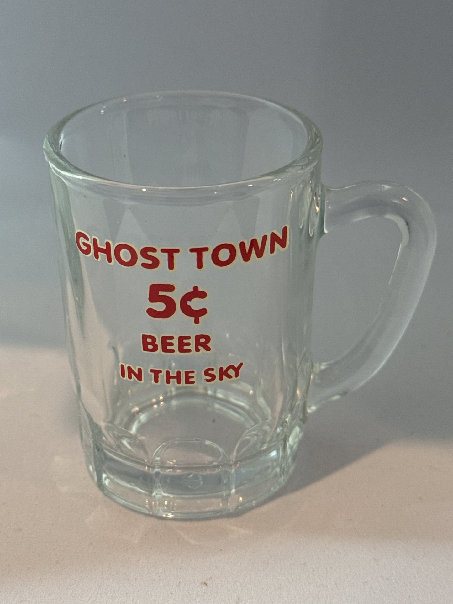 Ghost Town 5 Cent Beer In The Sky Shot Glass Mini Mug 3" Tall