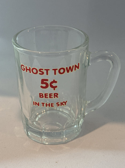 Ghost Town 5 Cent Beer In The Sky Shot Glass Mini Mug 3" Tall