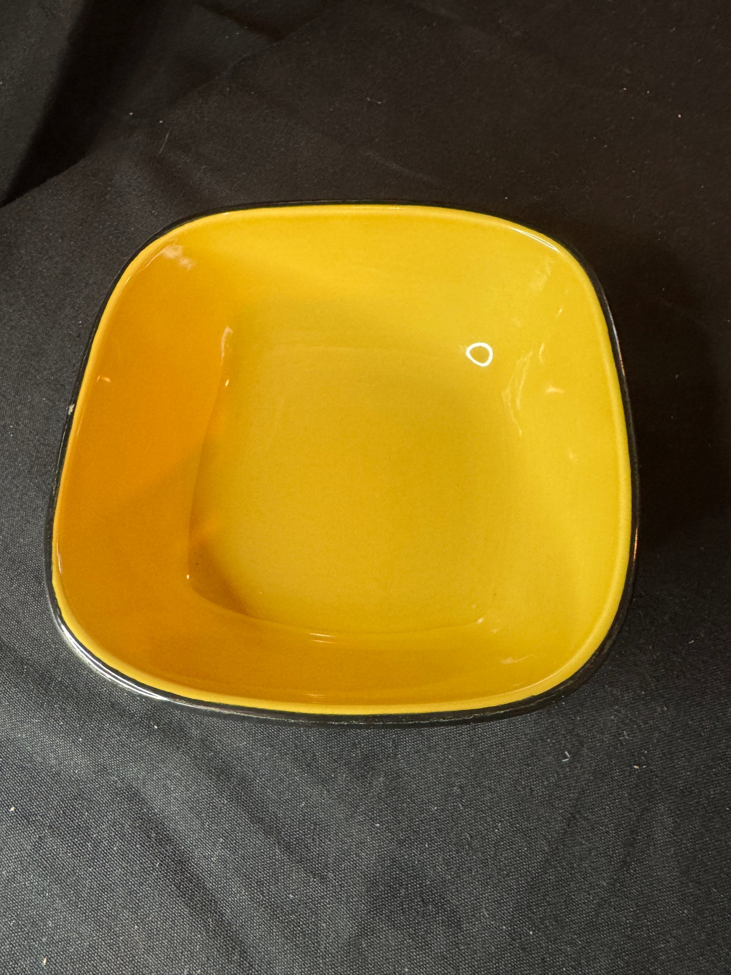 Corelle Hearthstone Square Soup Cereal Bowl 6.75" Turmeric Yellow