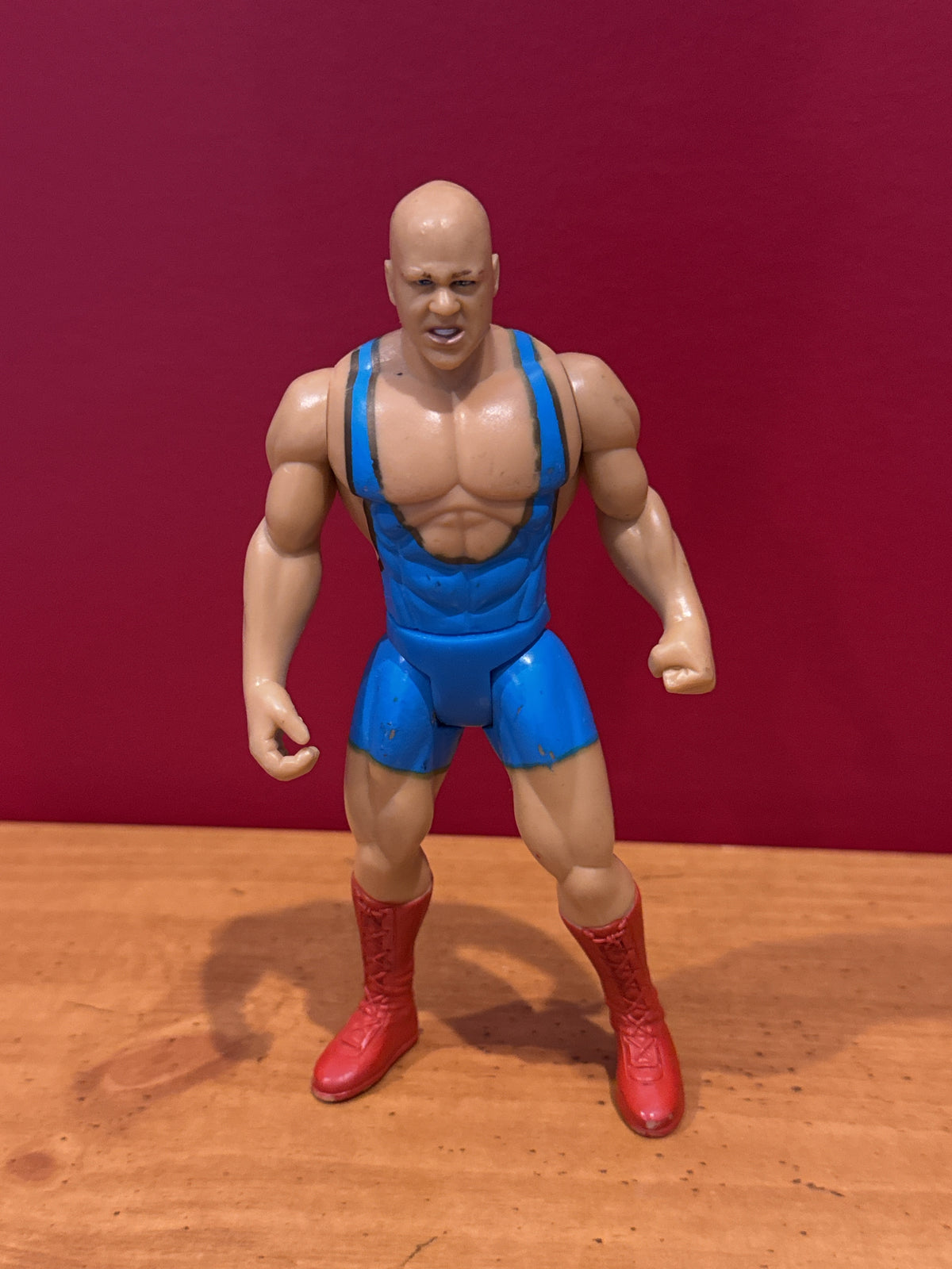 2006 Jakks Pacific WWE Kurt Angle 6.25" Tall Action Figure Blue Wrestling Gear