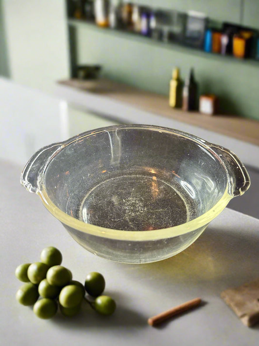 Fire King Clear Glass Casserole 1 1/2 Quart