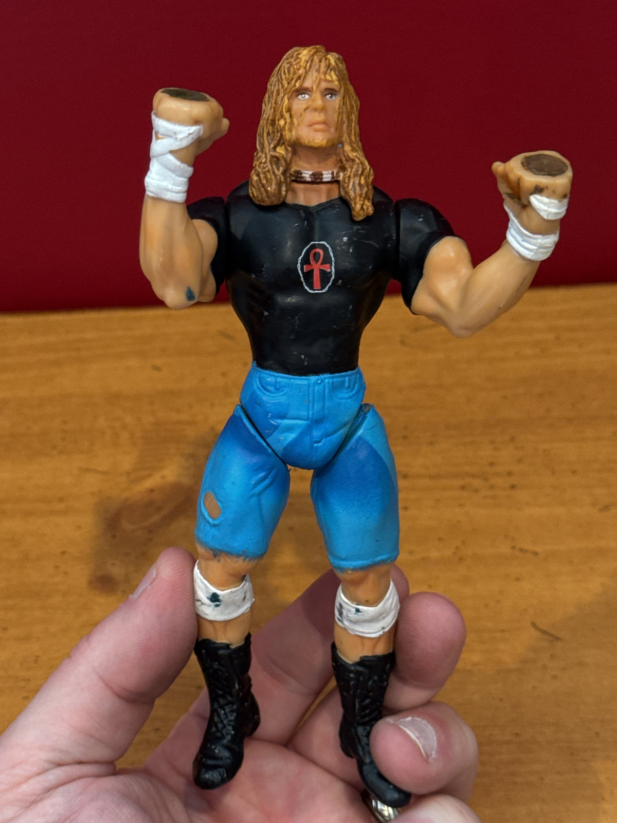 WCW Raven Grip N Flip Loose Wrestling Action Figure ToyBiz 6.5" Tall