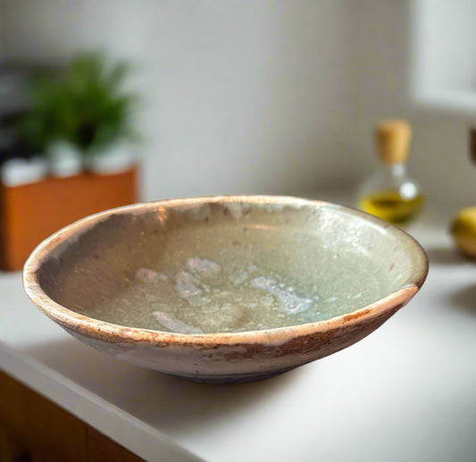 Splatter Bowl Hand Thrown - 6.75" Wide x 2" Tall Signed