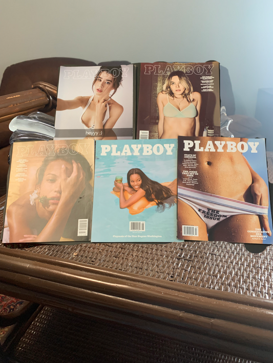 Playboy Magazines March - August 2016 First Five Issues of New Non-Nude Style