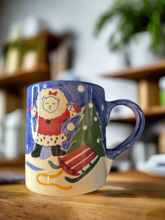 Cooks Club Blizzard & Company Snowflake Coffee Cup Mug 3 7/8" Tall