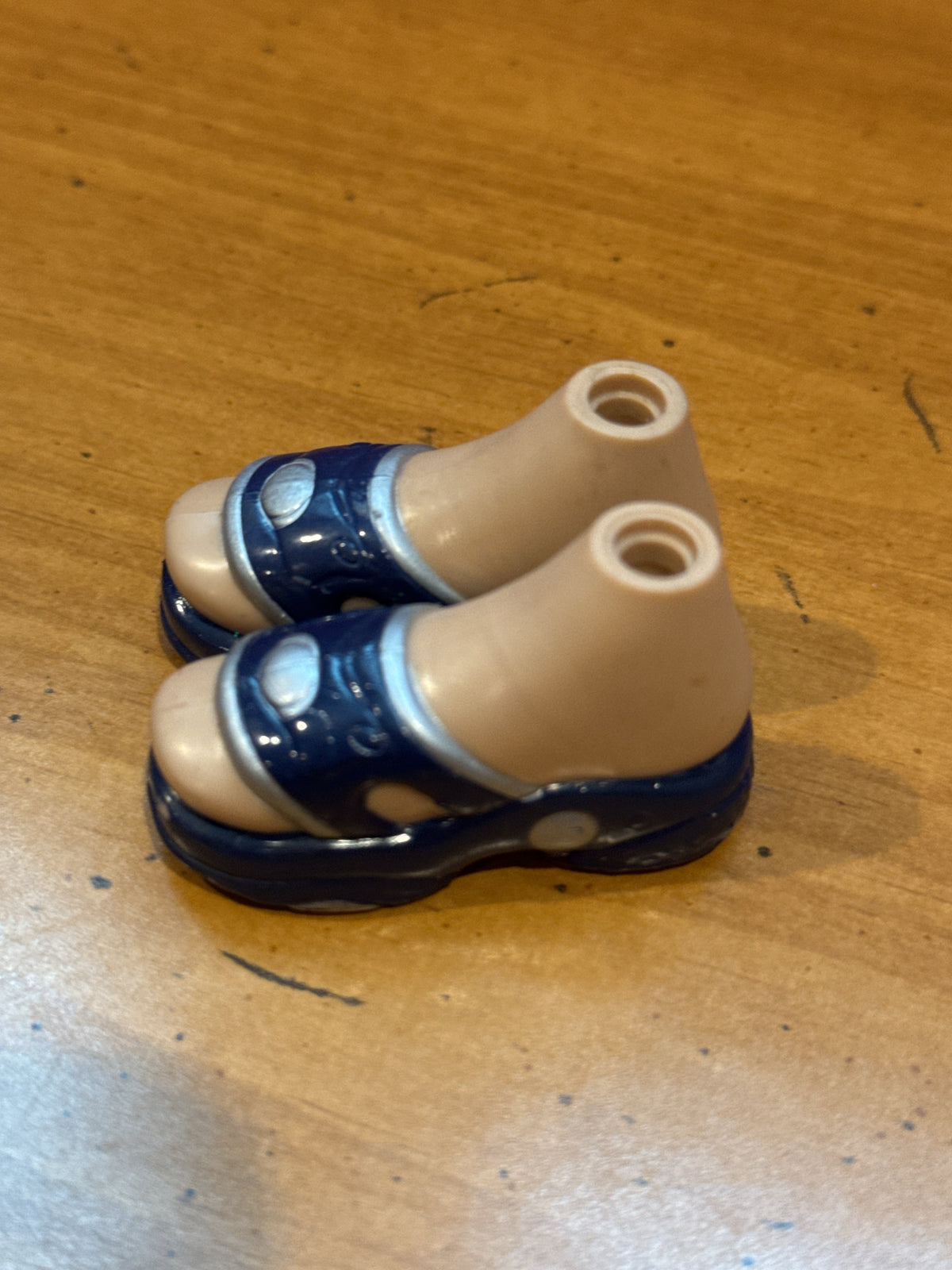 Bratz Dolls Blue Silver Sandals Replacement Shoes One Pair