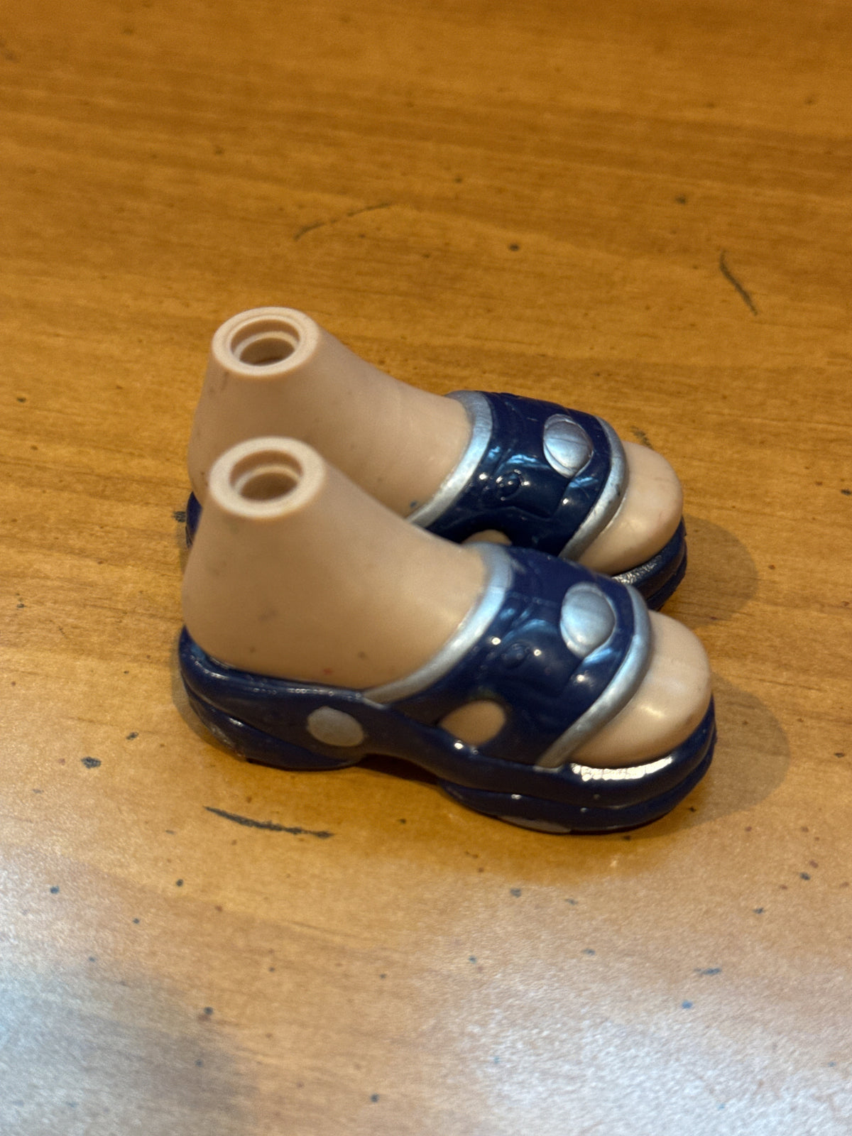 Bratz Dolls Blue Silver Sandals Replacement Shoes One Pair