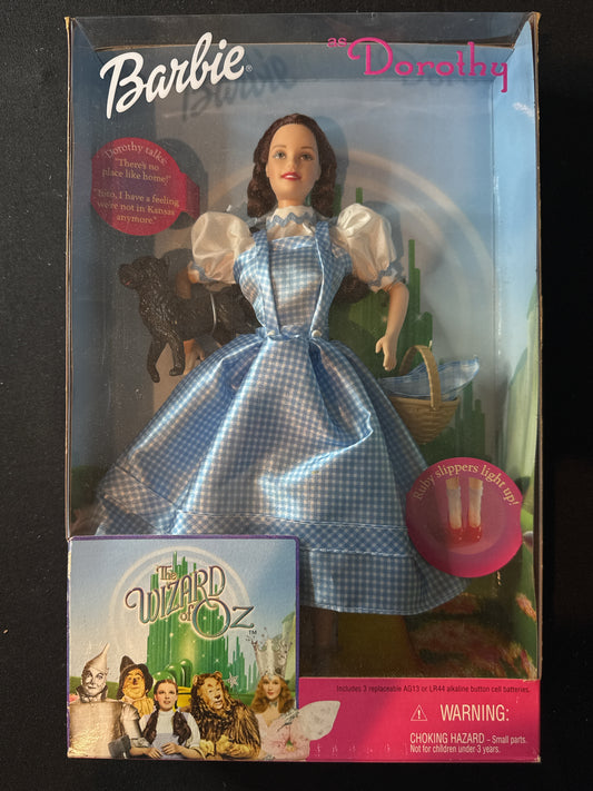 Vintage 1999 Barbie as Dorothy From the Wizard of Oz Collection New in Box Slippers Llight up