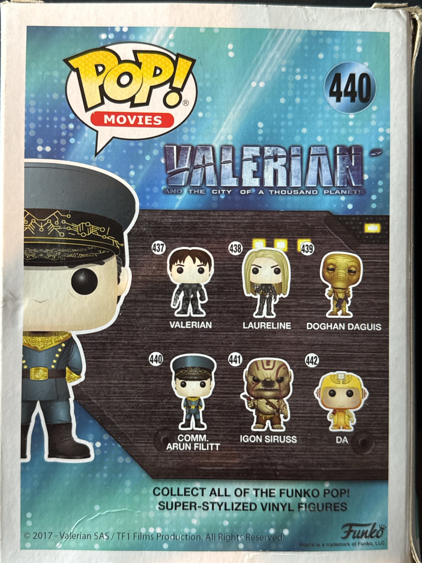 Funko Pop! Movies Valerian #440 Comm. Arun Filitt Vinyl Figure New In Box
