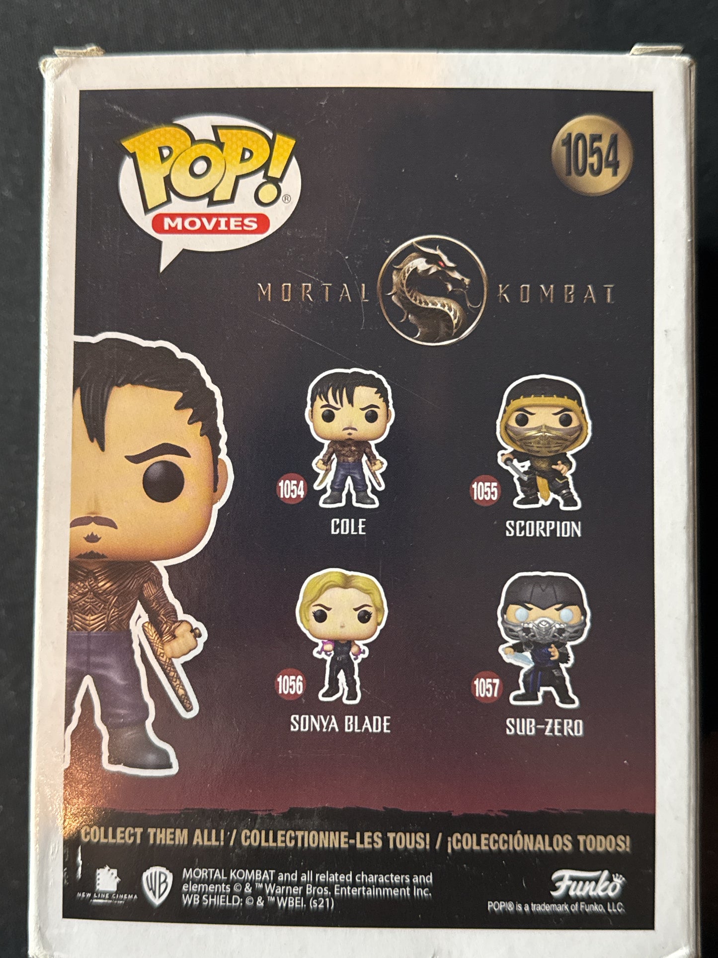 Funko Pop! Movies Mortal Combat #1054 Cole Vinyl Figure New in Box