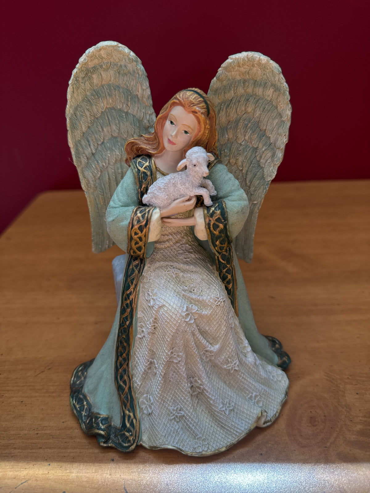Hamilton Collection Emerald Isle Angel Figurine May You Have Peace In Your Heart 6.5" Tall