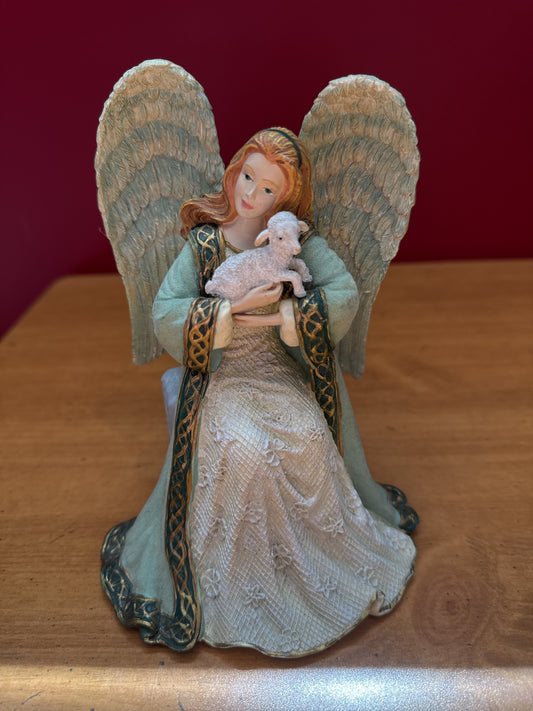 Hamilton Collection Emerald Isle Angel Figurine May You Have Peace In Your Heart 6.5" Tall