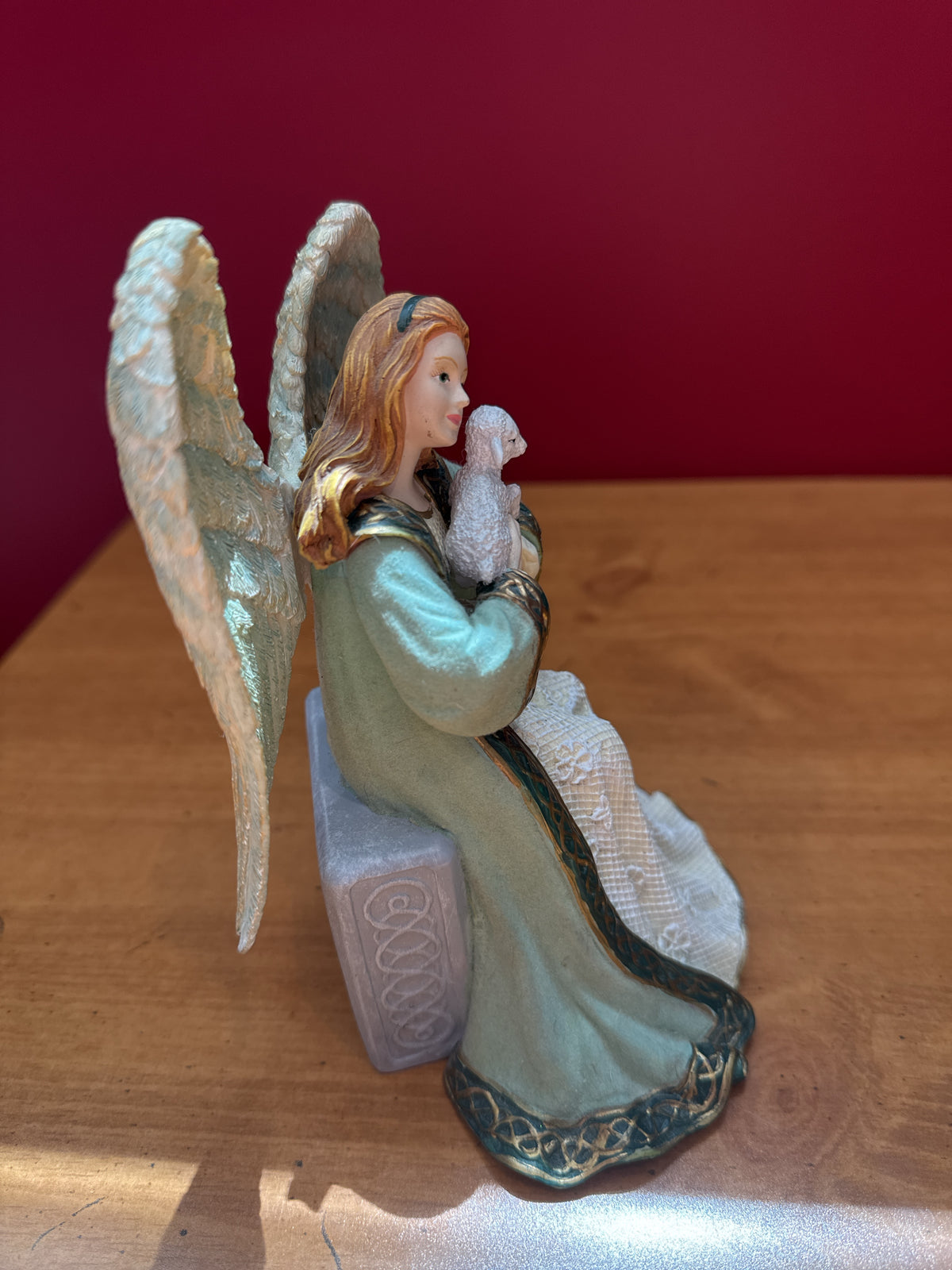 Hamilton Collection Emerald Isle Angel Figurine May You Have Peace In Your Heart 6.5" Tall