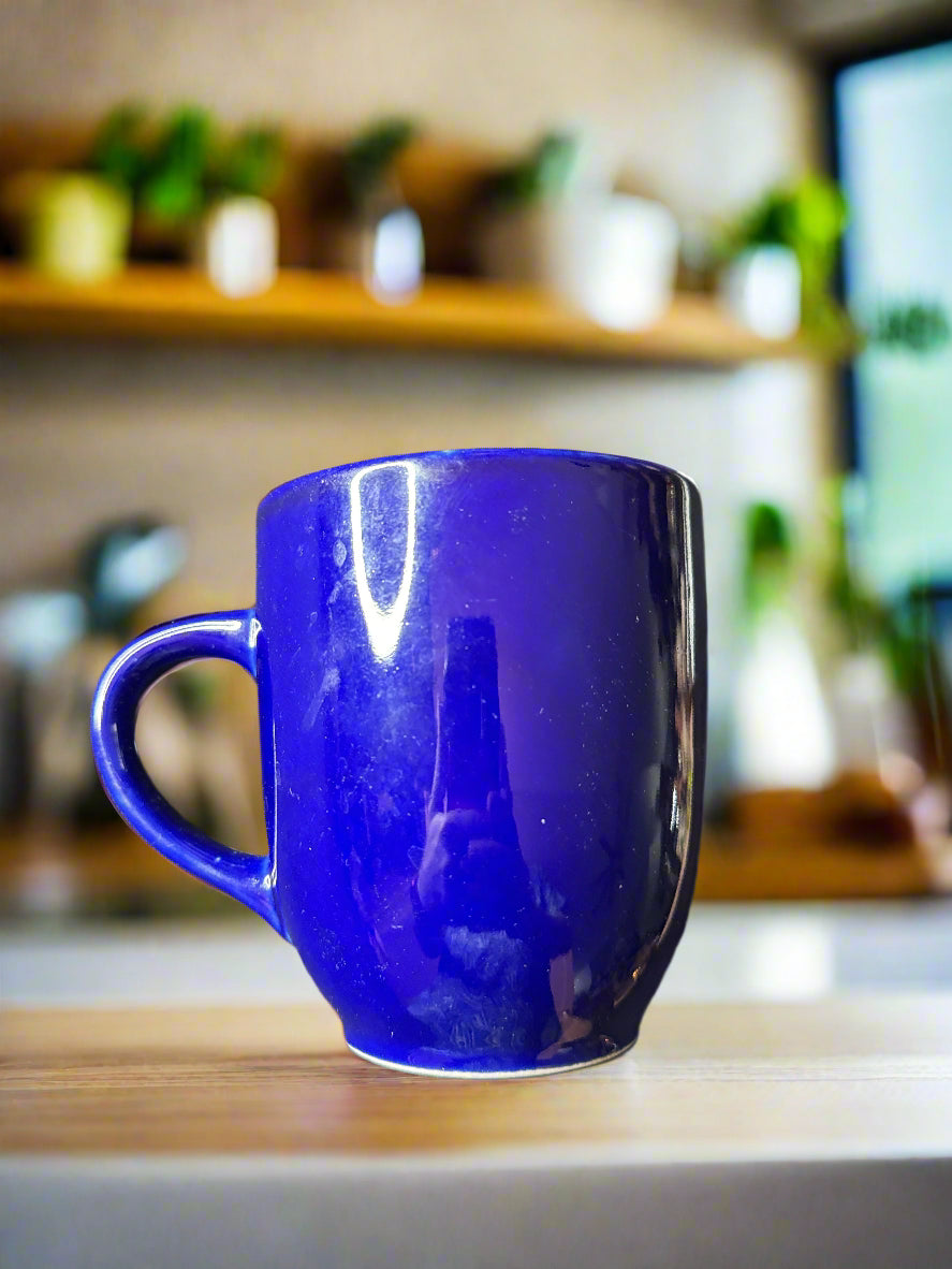 Blue Cobalt Coffee Cup Mug 4.5" Tall